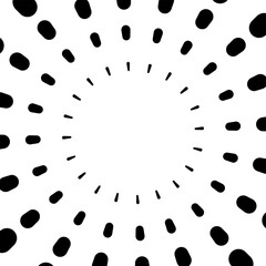 ドットのポップな集中線のイラスト素材