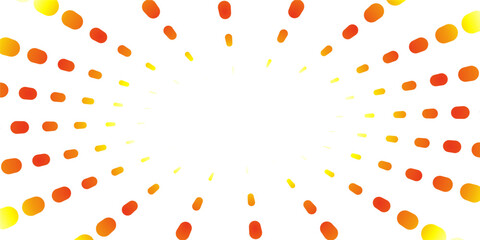 ドットのポップな集中線のイラスト素材