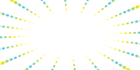 ドットのポップな集中線のイラスト素材