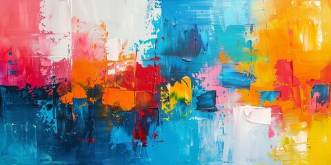 Vibrant Canvas of Abstract Color Explosions