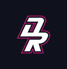 Dr initial concept merged dr icon vector for brand