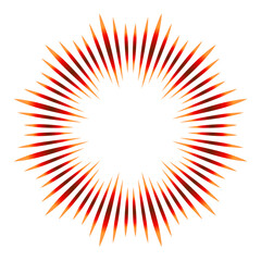 明るい集中線の円形の輪の素材