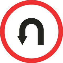 Road Sign U-turn Icon