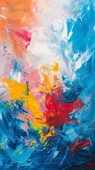 Vibrant Canvas of Abstract Color Explosions