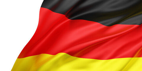 Germany flag isolated on white background 3D render