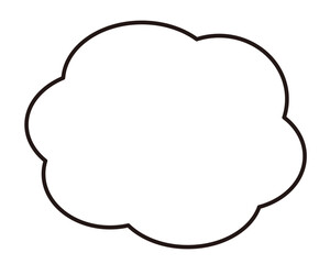 シンプルな吹き出し　雲