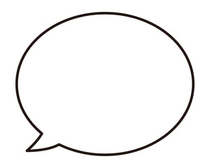 シンプルな吹き出し　丸
