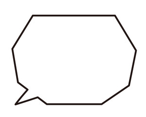 シンプルな吹き出し　多角形
