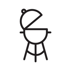 Backyard Grill Icon Perfect for BBQ and Outdoor Cooking Illustrations