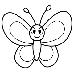 Butter fly cartoon style Vector Illustration