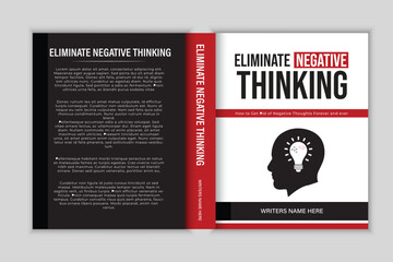 Modern creative Book cover design template with black and red color. Presentation book cover templates