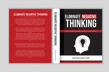 Modern creative Book cover design template with black and red color. Presentation book cover templates