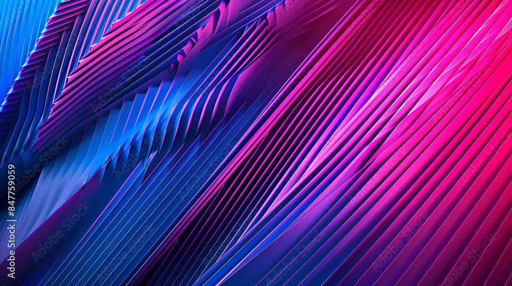 Poster wavy lines with gradient. trendy abstract background with a distorted striped surface. futuristic te