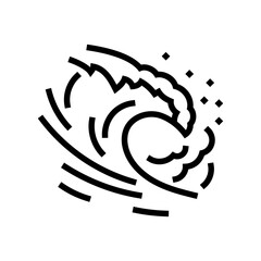 rising tide progress line icon vector. rising tide progress sign. isolated contour symbol black illustration