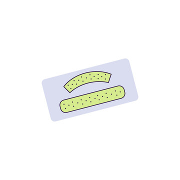 bandages on card, green, simple design clip art preview
