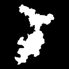 Daegu map, metropolitan city of South Korea. Vector illustration.