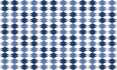 Two tone blue plaid fabric texture, blue diamond checkerboard repeat pattern, replete image, design for fabric printing, rhombus