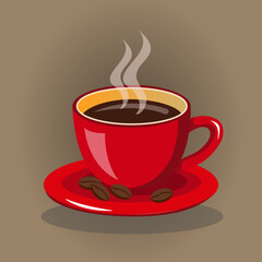 Cup of hot coffee