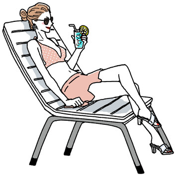 水着を着た女性