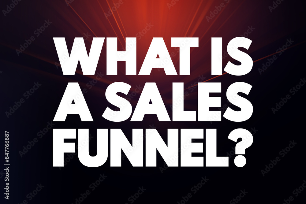 Poster what is a sales funnel - is a marketing concept that describes the journey potential customers go th