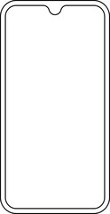 Mobile Phone Screen Outline Illustration