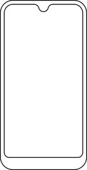 Mobile Phone Screen Outline Illustration