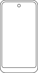 Mobile Phone Screen Outline Illustration