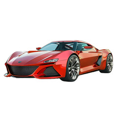 red sports car isolated on a transparent background