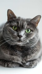 Obraz premium A photo of an obese grey cat 