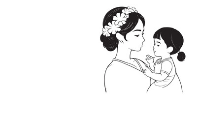 happy mothers day illustration vector