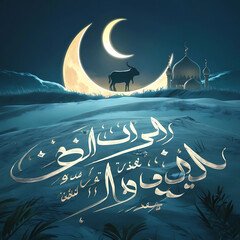 Happy Eid Al Adha Mubarak Muslim holiday islamic decoration backgroundHappy Eid Al Adha Mubarak Muslim holiday islamic decoration background