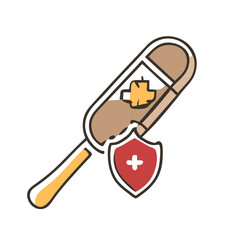 Medical and health insurance outline icon isolated