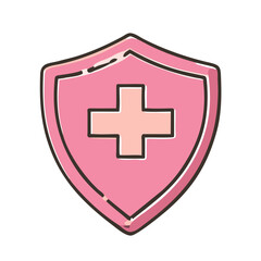 Fototapeta premium Medical and health insurance outline icon isolated