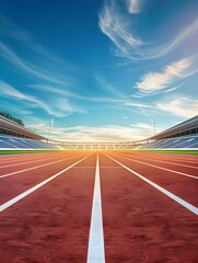 start line or finish line, starting stadium track website web banner panorama