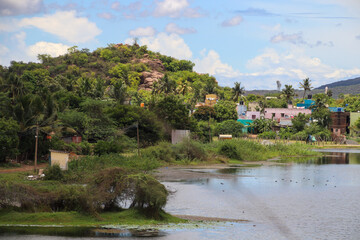 Beautiful view of village near Mahindra world city near Chennai 