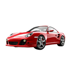 Naklejka premium red sports car isolated on a transparent background