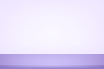 Gradient purple background. Purple Background Empty Room Studio with table. Space for selling products on the website. Business backdrop. Vector illustration.