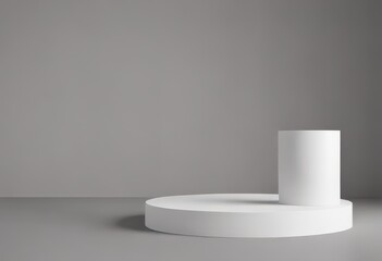 empty white podium