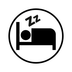 Sleeping icon. Hotel hostel motel Map placeholder landmark icon set. Transparent background editable SVG vector illustration. 