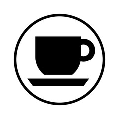 Coffee drink icon, cup illustration. Map placeholder landmark icon set. Transparent background editable SVG vector illustration. 