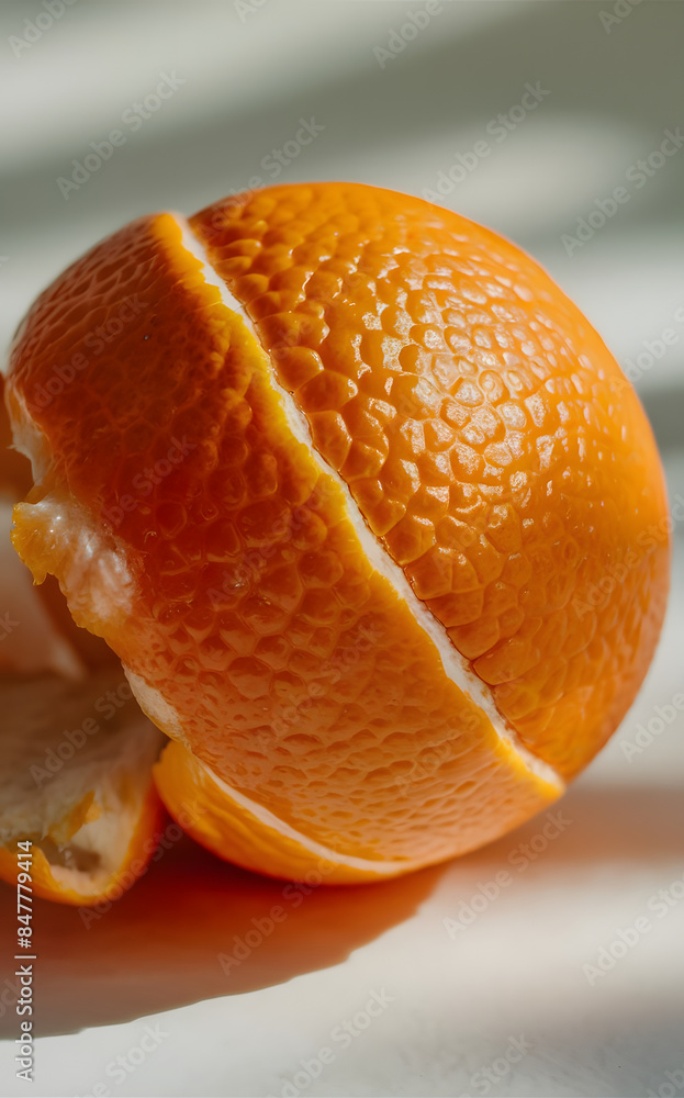 Wall mural orange on a white background