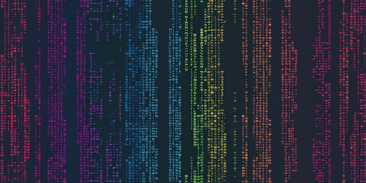 program code front view background