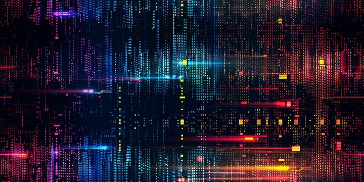 program code front view background