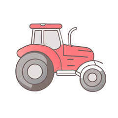 Modern tractor icon illustration on white background.
