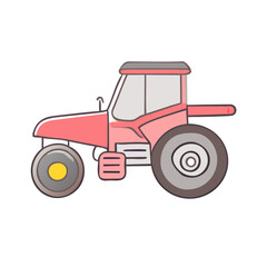 Modern tractor icon illustration on white background.
