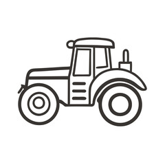 Obraz premium Modern tractor icon illustration on white background. 