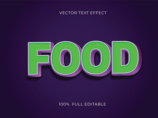 Food text effect