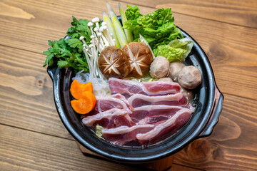 日本の料理 鴨鍋