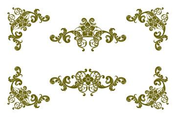 Classic Vitage Wedding Vector Ornaments Frames Separator Elements Classic Vintage Wedding Invitation Hand Drawn