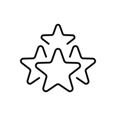 Star outline icons, minimalist vector illustration ,simple transparent graphic element .Isolated on white background